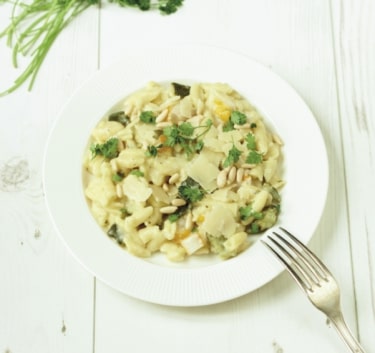 Risotto pâtes, courgettes et haddock Magimix.